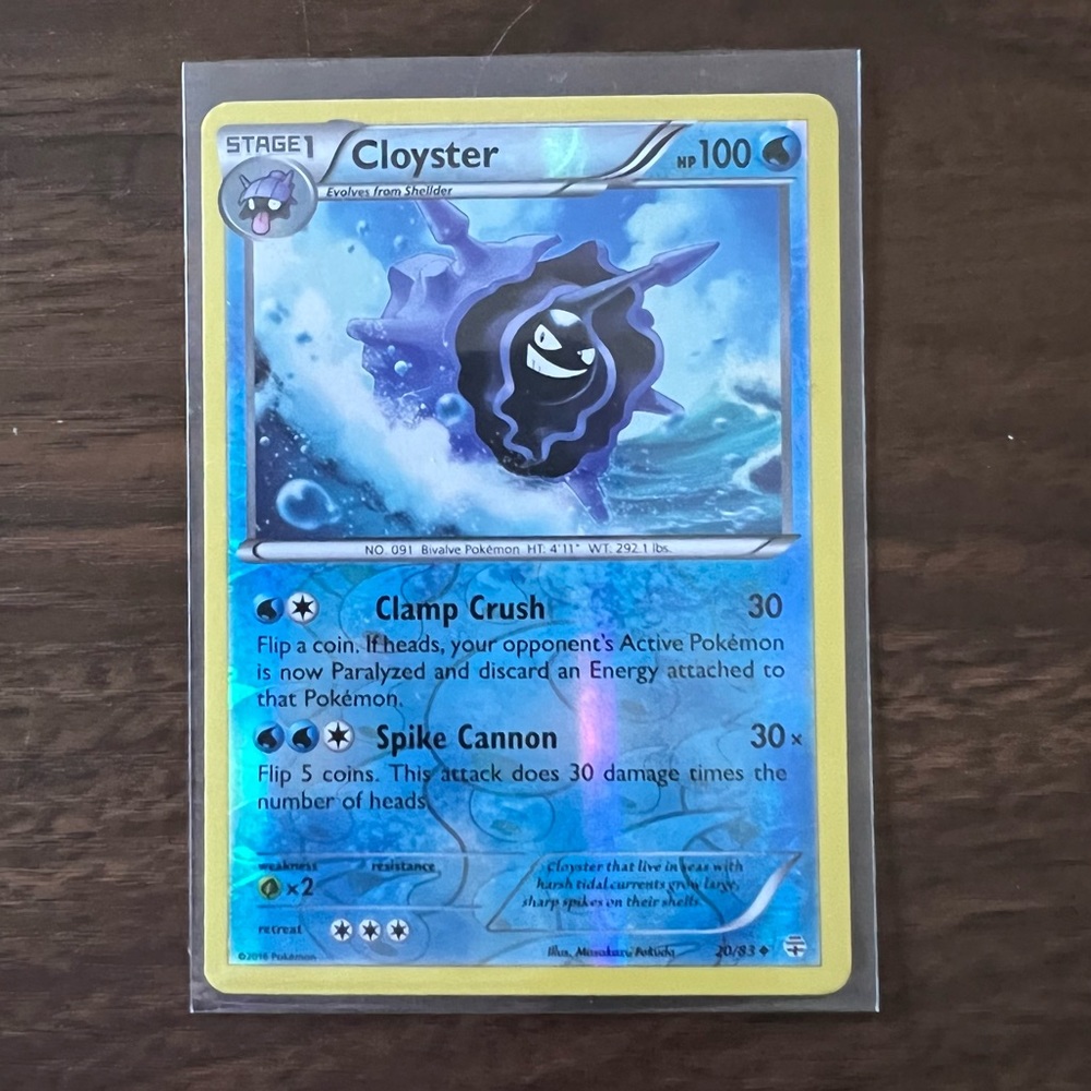 Reverse Holo Cloyster #20 Pokémon Card